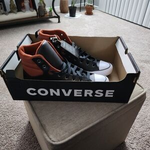 Chuck Taylor All-Star High-Top Brown and Orange Men's Sneakers